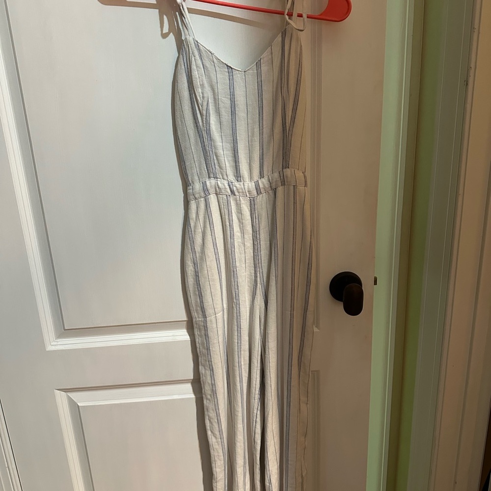 Striped Jumpsuit with Spaghetti Straps